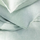 Drap Plat en Lin Lavé Rayure Petit Pois