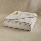 Housse de Couette en Lin Lavé Rayure Prune