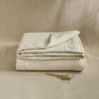 Housse de Couette en Lin Lavé Rayure Naturel