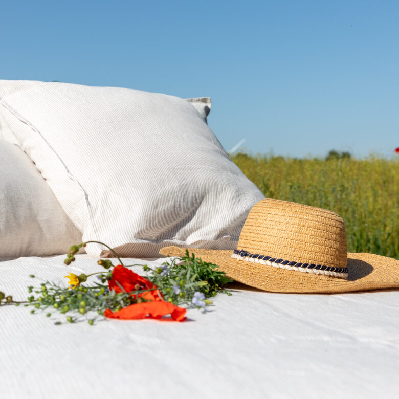 Housse de Couette en Lin Lavé Rayure Naturel - Embrin