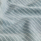 Housse de Couette en Lin Lavé Rayure Ardoise