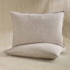 Taie d’Oreiller en Lin Lavé Rayure Prune