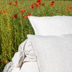 Taie d’Oreiller en Lin Lavé Rayure Naturel