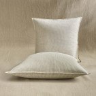 Taie d’Oreiller en Lin Lavé Rayure Naturel