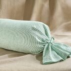 Taie de Traversin en Lin Lavé Rayure Sauge