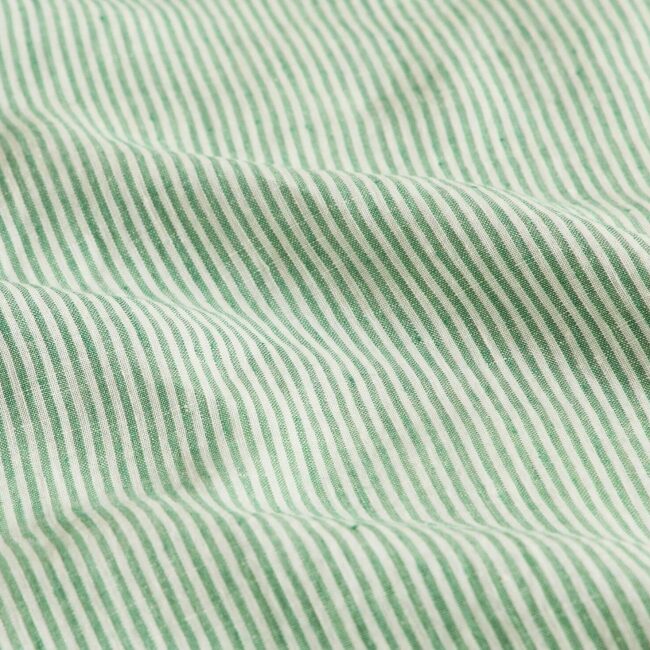 Taie de Traversin en Lin Lavé Rayure Sauge