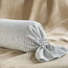 Taie de Traversin en Lin Lavé Rayure Silex