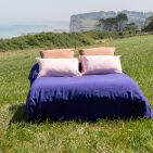 Housse de Couette en Lin Lavé Indigo