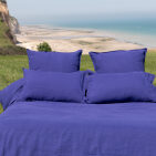 Housse de Couette en Lin Lavé Indigo