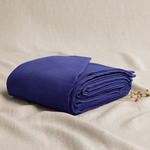 Housse de Couette en Lin Lavé Indigo