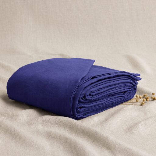 Housse de Couette en Lin Lavé Indigo