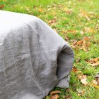 Housse de Couette en Lin Lavé Gris Cendre