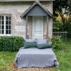 Housse de Couette en Lin Lavé Gris Cendre