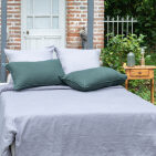 Housse de Couette en Lin Lavé Gris Cendre