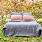 Housse de Couette en Lin Lavé Gris Cendre