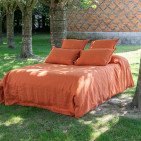 Housse de Couette en Lin Lavé Tomette