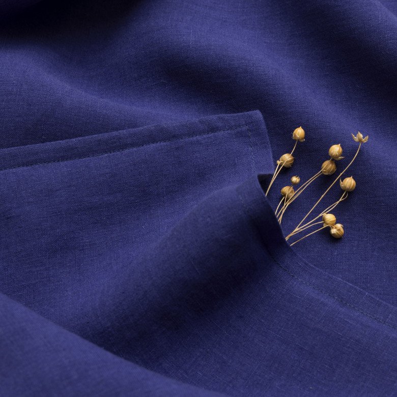 Drap Housse en Lin Lavé Indigo - Embrin