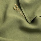 Drap Plat en Lin Lavé Vert Olive