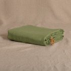 Drap Plat en Lin Lavé Vert Olive