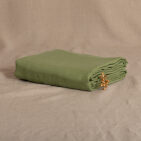 Drap Plat en Lin Lavé Vert Olive