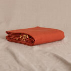 Drap Plat en Lin Lavé Tomette