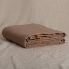 Drap Plat en Lin Lavé Noisette