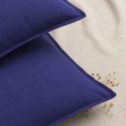 Taie d’Oreiller en Lin Lavé Indigo