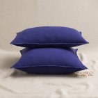 Taie d’Oreiller en Lin Lavé Indigo