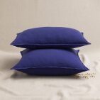 Taie d’Oreiller en Lin Lavé Indigo