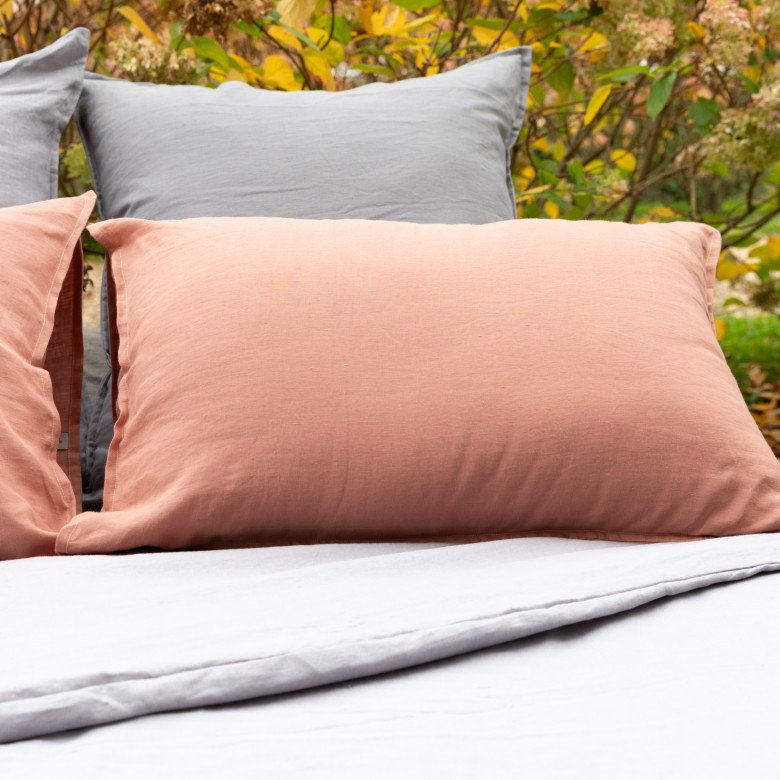 Taie d’Oreiller en Lin Lavé Gris Cendre - Embrin