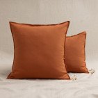 Taie d’Oreiller en Lin Lavé Tomette