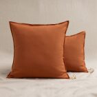 Taie d’Oreiller en Lin Lavé Tomette