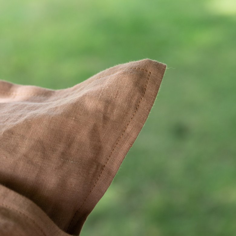 Taie d’Oreiller en Lin Lavé Noisette - Embrin