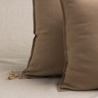 Taie d’Oreiller en Lin Lavé Noisette