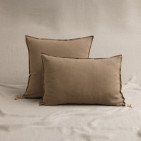 Taie d’Oreiller en Lin Lavé Noisette
