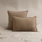Taie d’Oreiller en Lin Lavé Noisette