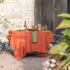 Nappe en lin lavé Tomette