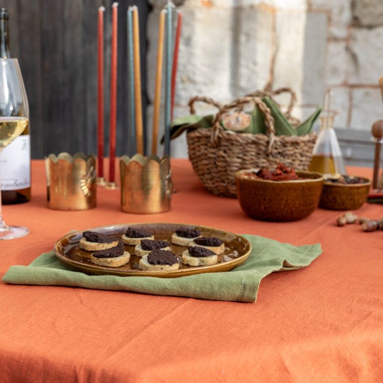 Nappe en lin lavé Tomette - Embrin