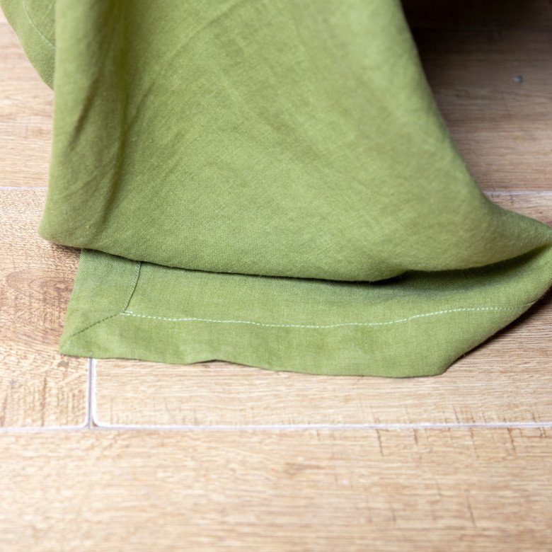 Nappe en lin lavé Vert Olive - Embrin