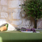 Nappe en lin lavé Vert Olive