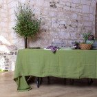 Nappe en lin lavé Vert Olive