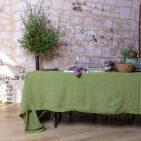 Nappe en lin lavé Vert Olive