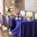 Nappe en lin lavé Indigo