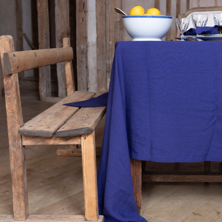 Nappe en lin lavé Indigo - Embrin