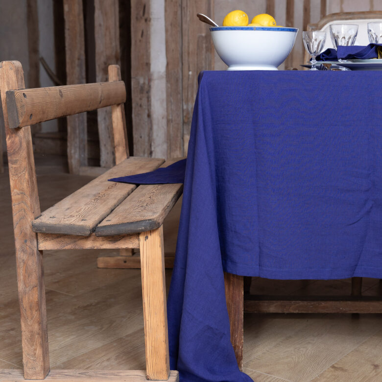 Nappe en lin lavé Indigo - Embrin