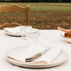 Nappe en lin lavé Rayure Naturel