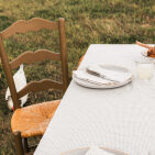 Nappe en lin lavé Rayure Naturel