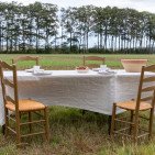 Nappe en lin lavé Rayure Naturel