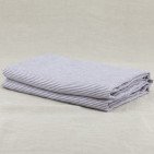 Nappe en lin lavé Rayure Prune