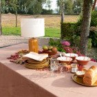 Nappe en lin lavé Noisette